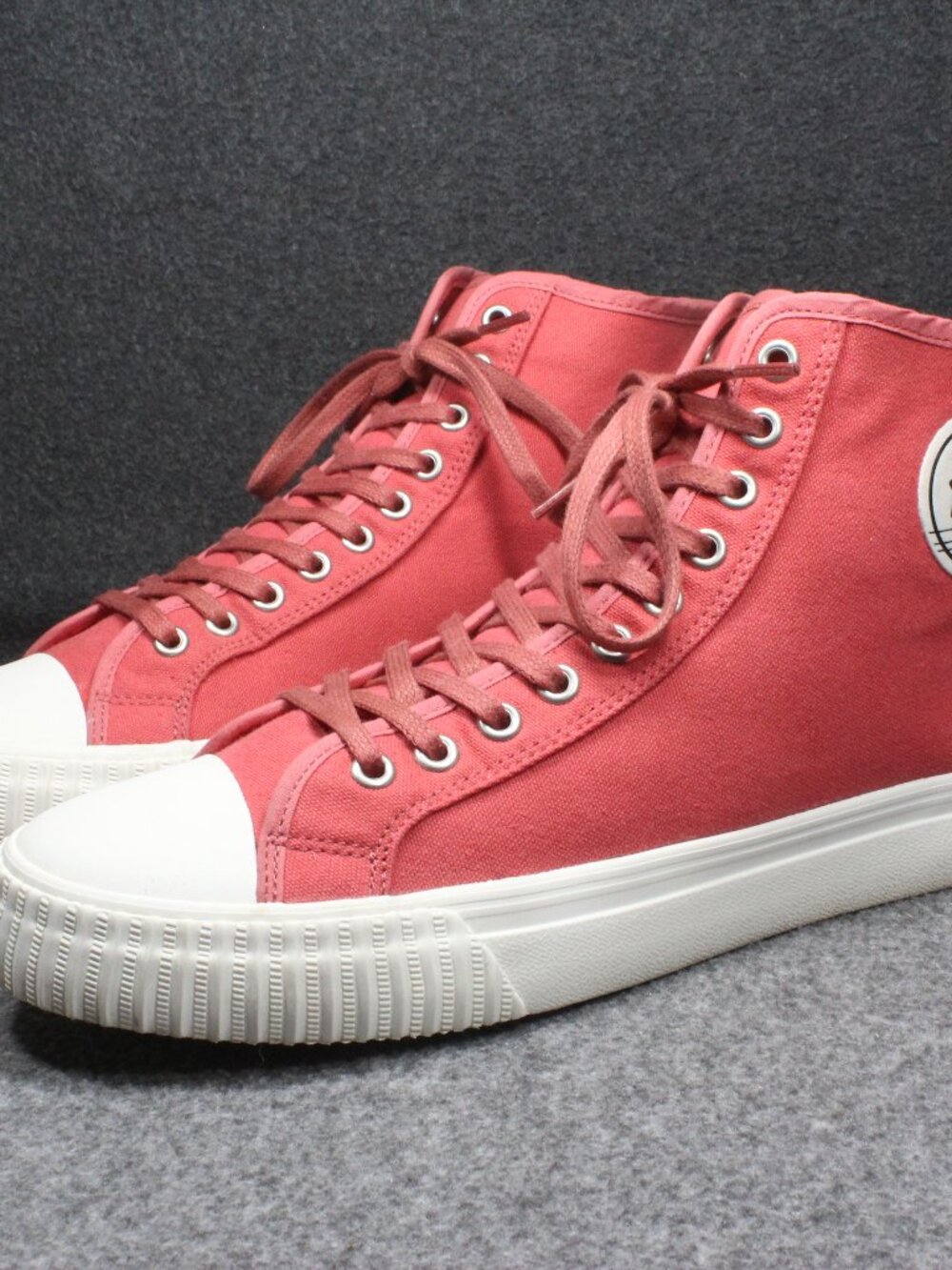 PF Flyers Center Hi Red Clay Canvas High Top Sneakers Mens 11.5 Womens 13